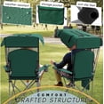thumbnail image 4 of 2-Pack Portable Folding Camping Chairs with Canopy Shade, Beach Chair for Adults, Durable Weather Resistant 600D Oxford Cloth, Camping Chair with Canopy for Outdoors, 4 of 6