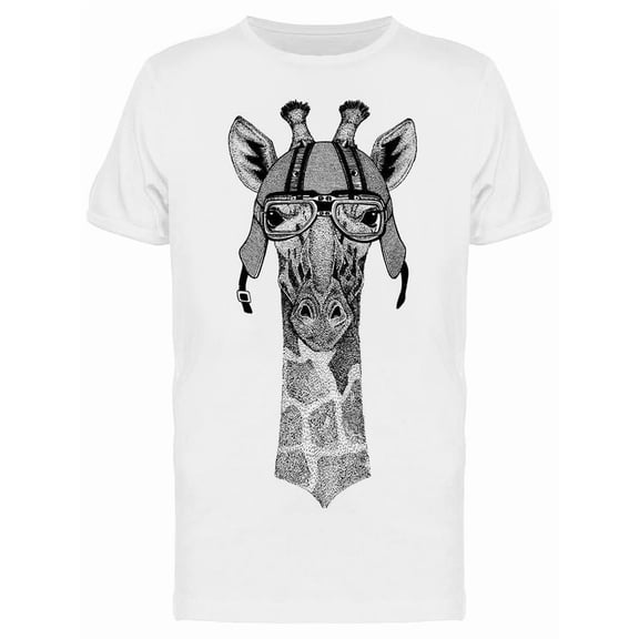 Sketch Giraffe Helmet Tee Men's -Image by Shutterstock