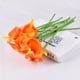 thumbnail image 3 of Inteprter 1 Uds. De lirio de Cala Artificial, decoración Floral para el hogar, oficina, PU, flor falsa, flor para ceremonia de boda, decoración Flores artificiales rojo naranja PC 1, 3 of 6