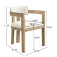 thumbnail image 4 of GDF Studio 7-Piece Rubberwood Dining Set with Boucle Upholstery Seats, Light Ash+Beige, 4 of 14