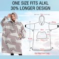 thumbnail image 4 of Oversized Wearable Blanket Hoodie,Vintage Bull Terrier Sherpa Blanket Hoodie with Super Pockets,Super Warm Fuzzy Pullover for Women & Men, 4 of 6
