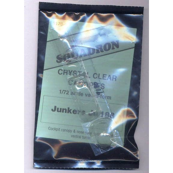 Ju 188 Vacuform Canopy, Glazing for Italeri (1/72 model kit accessory)