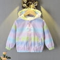 thumbnail image 3 of Usaibhir Girls Hooded Jacket Zip Coat Little Girls Jacket Lightweight Adorable Outerwear For Spring & Autumn 1-7T, 3 of 9