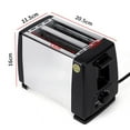 thumbnail image 4 of EZONEDEAL Electric Toaster 2 Slice Wide Slot Compact Stainless Steel Toasters For Bread, 4 of 5