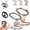 Silver + Gold, variant on Double-Sided Magnetic Fidget Spinner Stand, 360° Rotation, Double Sided Folding Phone Holder Dual Rings & Strong Adhesion, for Desk Car Gym Travel (Gold)