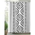 thumbnail image 2 of Black White Bohemian Shower Curtain Set ，Waterproof Fabric Shower Curtains Vintage Farmhouse Shower Curtains for Bathroom,Bathroom Decor 36"x72", 2 of 6