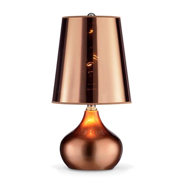 18" Luster TouchOn Table Lamp, Rose Gold