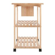Winsome Wood Mario Kitchen Utility Cart, Natural Finish