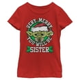 thumbnail image 4 of STAR WARS Joyeux Yoda Sœur Filles T-Shirt à Manches Courtes, Rouge, Très Petit, 4 of 4