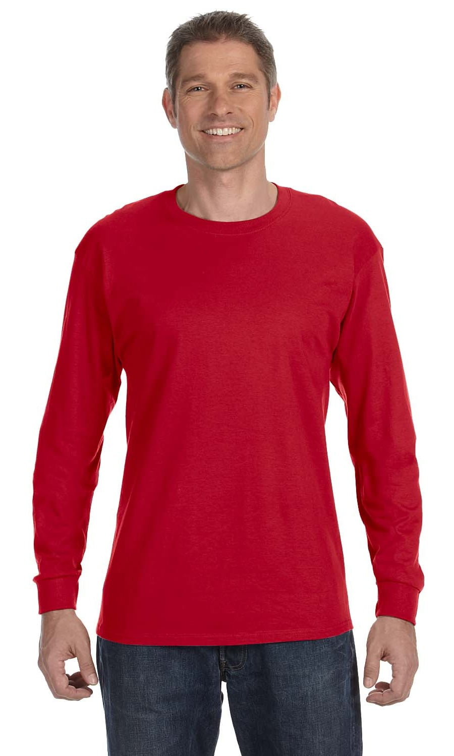 Gildan The Gildan Adult 53 oz Long Sleeve TShirt RED 2XL