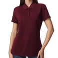 thumbnail image 4 of GOLDENROW Pure Dry Fit Poly Polo shirt, Women's Short Sleeve 100% polyester polos,Maroon, L, 4 of 6