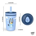 thumbnail image 4 of Zak Designs 12oz Bluey Kids Straw Tumbler, Stainless Steel Vacuum Insulated Kincaid Tumbler with Silicone Straw Utilizing Leak-Proof Valve, Travel Straw Tumbler, 4 of 9