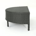 thumbnail image 4 of Adelina Wicker Outdoor Half-Round Coffee Table, Gray, 4 of 6