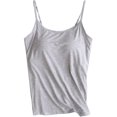thumbnail image 1 of Women Tank With Built-in Bra Adjustable Spaghetti Strap Tank Top Gift For Christmas Birthday New Year, 1 of 5