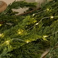 thumbnail image 7 of LED 6FT Artificial Cliff Cedar Garlands, Real Touch Winter Norfolk Pine Garland, Green Artificial Greenery Garland for Table, Mantle, Wall, Indoor, Outdoor Christmas Decorations With light, 7 of 7