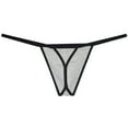 thumbnail image 2 of Botmois Men See-throuhg Lace Thong Pouch Sports Tangas Hipster T-back Underwear White L, 2 of 3