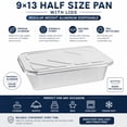 thumbnail image 3 of VeZee 9" x 13" Half Size Aluminum Foil Pans with Aluminum Lids | Disposable Food Storage Containers, Catering Trays & Bakeware: 10 Count, 3 of 6