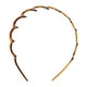 thumbnail image 4 of Diadema de plástico con ondas para mujer, peine para el pelo, pinza para los dientes, 11 cm marrón, 4 of 6