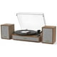 thumbnail image 1 of Tocadiscos TANLANIN Vintage Bluetooth con transmisión por correa, color roble tostado, 1 of 9