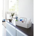 thumbnail image 2 of Yamazaki Home Storage Caddy, White, Steel, Handle, No Assembly, 2 of 6