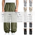 thumbnail image 4 of MXALUOB Men's Cargo Pants Loose Fit Fashion Outdoor Pants Drawstring Elastic Waist Solid Color Utility Trousers Casual Streetwear, 4 of 7