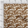 thumbnail image 2 of oneOone Cotton Poplin Brown Fabric Skull Craft Projects Decor Fabric Printed By The Yard 42 Inch Wide, 2 of 4