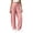 Pink 01, variant on Karymi Workout Shorts Women Solid Fake Linen Wide Leg Pants, High Waist Pleated Straight Draped Casual Trousers Lightweight Textured Long Pants