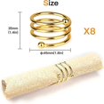 thumbnail image 3 of Gold Silver Napkin Rings, 6/12 Pieces Metal Napkin Buckles for Wedding Party, 3 of 5