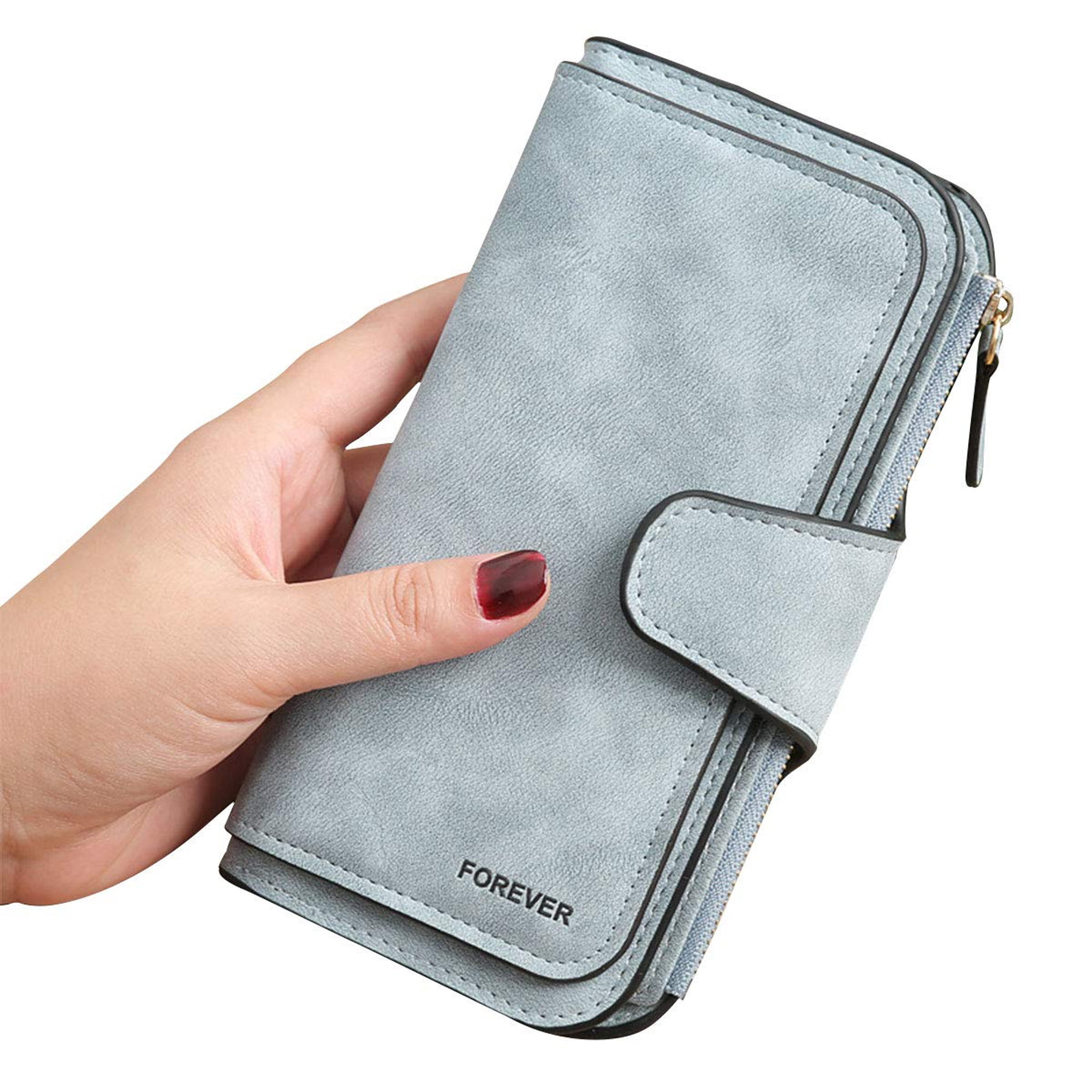 Gwiyeopda Women Bifold Wallet Leather Clutch Card Holder Ladys Purse