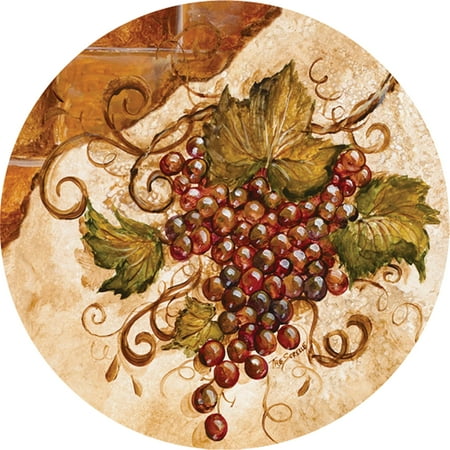 Grapes Wine Bottle Coaster - Thirstystone Occasions Drink Coasters, Grapes