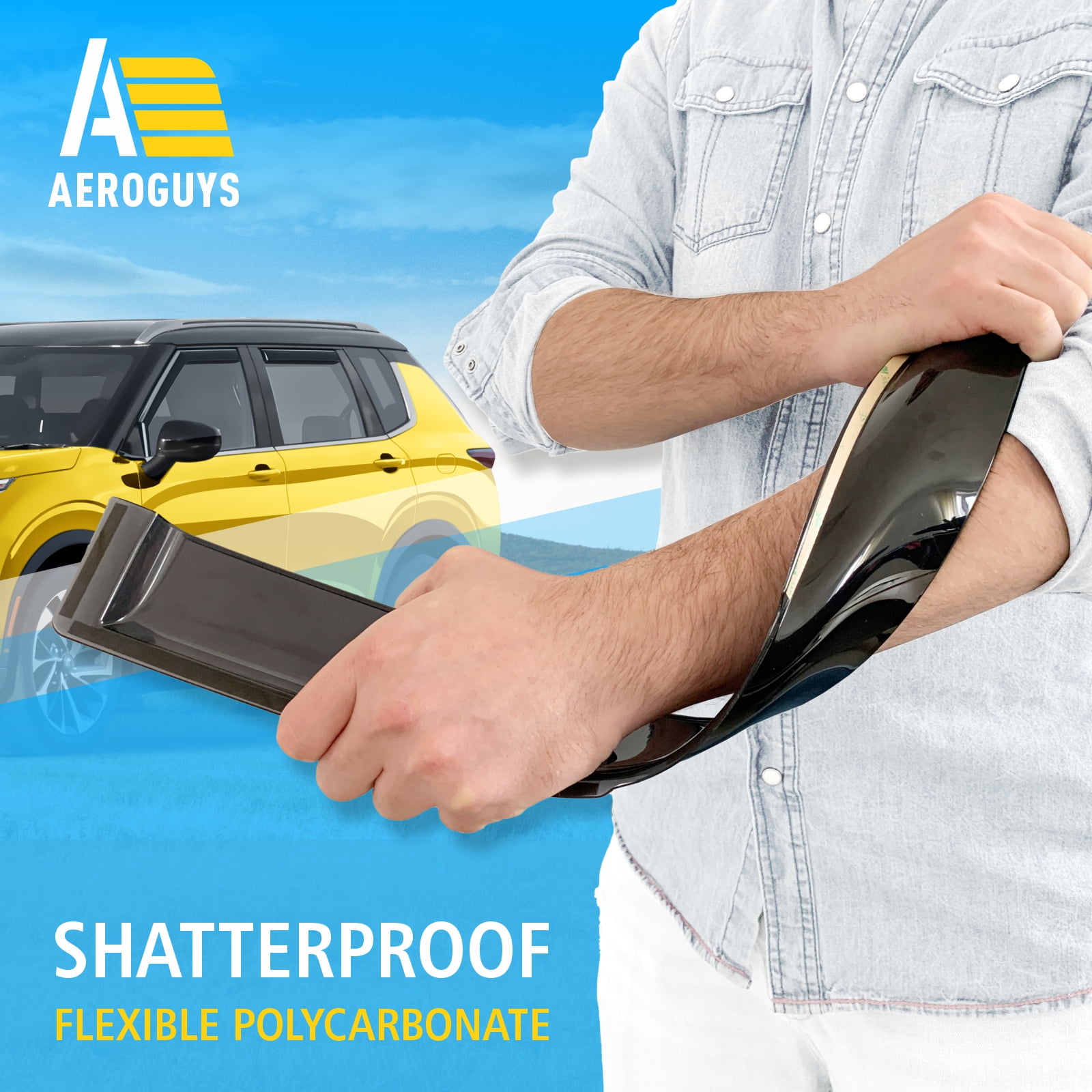 AEROGUYS Extra Durable Window Deflectors In-Channel Window Visors Rain Guards Fit for Mitsubishi Outlander 2022-2026, Sun Visors, Wind VentVisors, Exterior Car Accessories - 4 pcs. AG0848