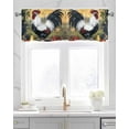 thumbnail image 2 of Black White Vintage Rooster Kitchen Valances for Windows Farmhouse Linen Window Valance Curtain for Living Room Window Treatment Pastoral Animals Watercolor Valance Rod Pocket Topper, 42 x 18 Inch, 2 of 6