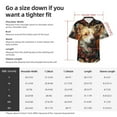 thumbnail image 5 of Sikiie Vintage Colorful Flower Puppy Print Men's Hawaiian Shirt, Summer Beach Button Pocket Short Sleeve T-Shirt,Large, 5 of 7