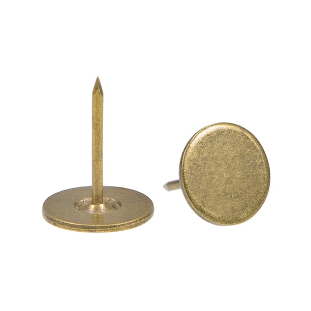 Uxcell 30Pack 16mmx20mm Clavos Decorativos de Cabeza Plana para Tapicería, Bronce