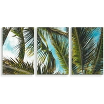 Idea4wall 3 Piece Tropical Canvas Wall Art Palm Tree Canvas Prints Modern Home Wall Decor, 24"x36"