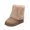 Beige, variant on Women's Versatile Plus Size Fleece Lined Warm Round Toe Comfortable Winter Snow Boots For Daily Wear And Comfort Style