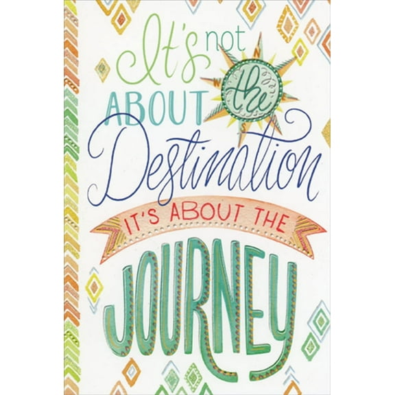 Pictura It's About The Journey: Diamond Patterns High School Graduation Congratulations Card