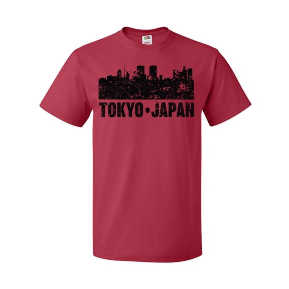 Inktastic Tokyo Japan City Skyline with Grunge T-Shirt