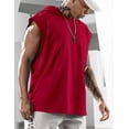 thumbnail image 3 of Jersey de entrenamiento físico para hombres de verano Deportes Ocio Moda europea y americana Manga con capucha Clip de caballo Chaleco de color sólido para hombres, 3 of 6