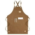 thumbnail image 1 of Kitchen Apron Work Apron Chef Aprons Back Strap Aprons Unisex Chef Apron Work Apron Unisex  Back Straps With 3 Pockets Chef Aprons For Woodworking Painting, 1 of 8