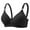 Black, variant on Women's Bras Wireless Under $5 Solid Color Back Buckle Thin Style Ventilate Bra Without Steel Rim