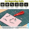 thumbnail image 3 of Mardatt 8Pcs Craft Linoleum Carving Tools Kit Includes Rubber Stamp Carving Tools with 6 Blades, Rubber Carving Blocks, Carving Block Stamp Art Block Cutters Linoleum Cutter Tools for Block Printing, 3 of 7