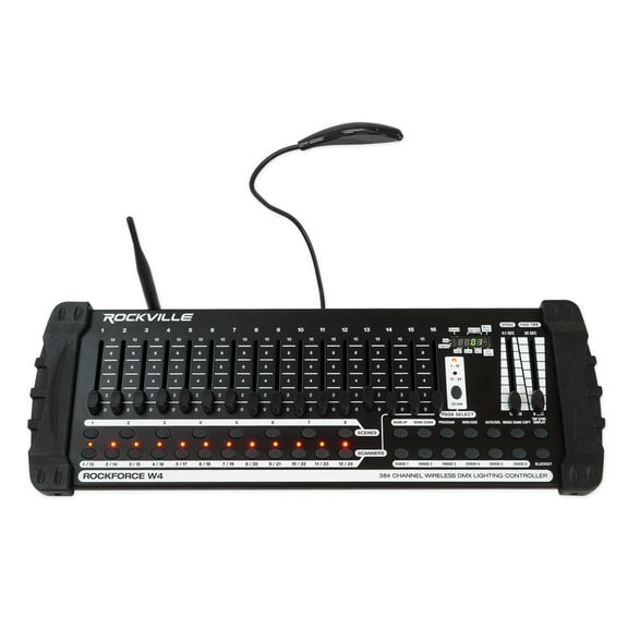 Rockville ROCKFORCE W4 384 Channel Wireless DMX Lighting Light Controller MIDI