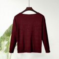 thumbnail image 6 of Breezora Oversized Knitted Sweater Womens Crew Neck Pullover Long Sleeve Casual Jumper Soft Loose Fit Autumn XXL Size Wine, 6 of 7