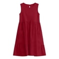thumbnail image 4 of Puliio Summer Dresses for Women Sleeveless Round Neck Linen Blend Ruffle Hem Casual Dress with Pockets, 4 of 4