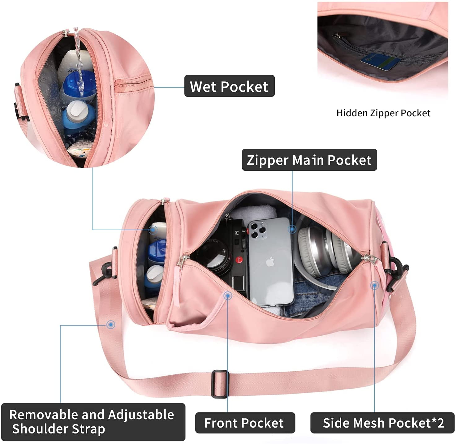 Trailmaker 40 Liter Unisex 22 Duffle Bags for Travel Sport Bag Gym Bag   Pink  Walmartcom