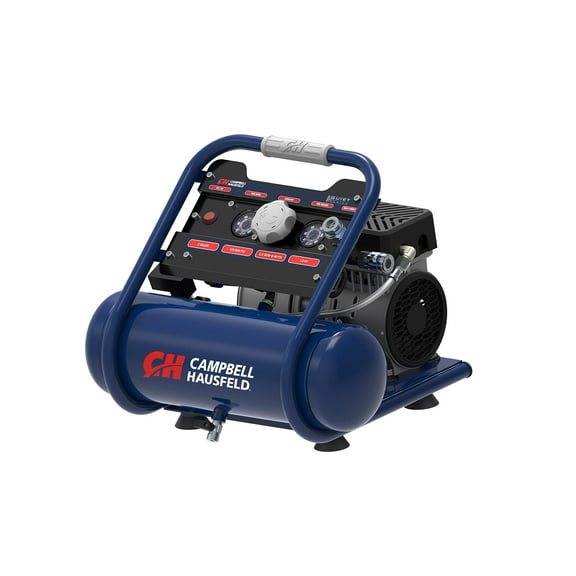 Campbell Hausfeld Quiet 2HP 2 Gal. 125PSI, Electric Oil-Free Portable Single Stage Air Compressor MAX 2.2 SCFM at 90PSI, 3.2 SCFM at 40PSI DC020500