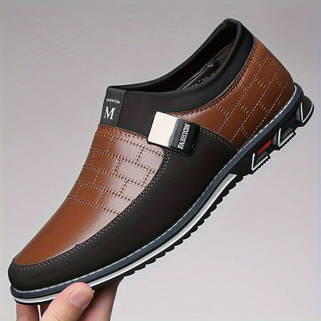 

SHZHPQFJY Fashionable and Durable Non-slip PU Business Office Shoes with Wear Resistant Design - Slip On Style