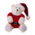 thumbnail image 2 of Fufafayo under $5 Christmas Stuffed Animal White Santa Bear Plush Stuff Toy, Holiday Animals Bears with Red Hat, Gift Toys, 5.51x3.15 Inches, 2 of 7