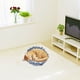 thumbnail image 3 of Fiudx Cama Redonda para Mascotas, Tela Polar Suave, Diseño de Cuerda Ajustable, Cómodo Lugar de Descanso para Gatos y Perros, Uso Durante Todo El Año, Fácil de Limpiar, 45 Cm de Diámetro, Ligera, Lav, 3 of 3